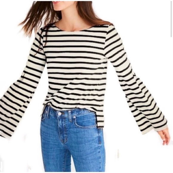 Madewell Tops - Madewell x Armor Lux Striped Flared Sleeve Top Nautical Made in France Sz M